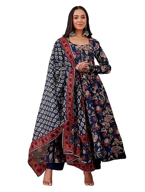 KLOSIA Women's Viscose Kurta and Pant with Dupatta Set