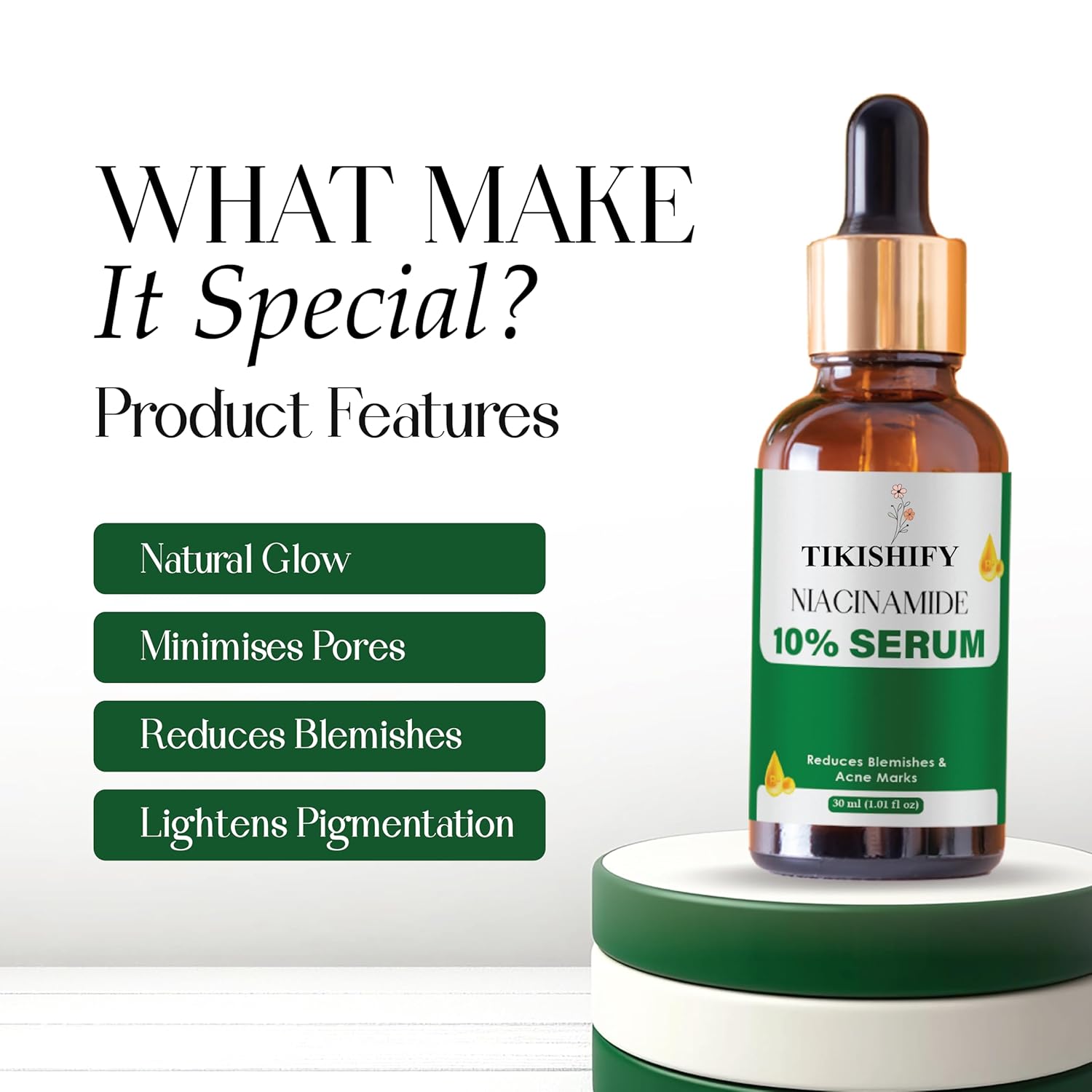 Niacinamide 10% Serum, Reduces Blemishes & Acne Marks, 30ml (1.01 fl oz)