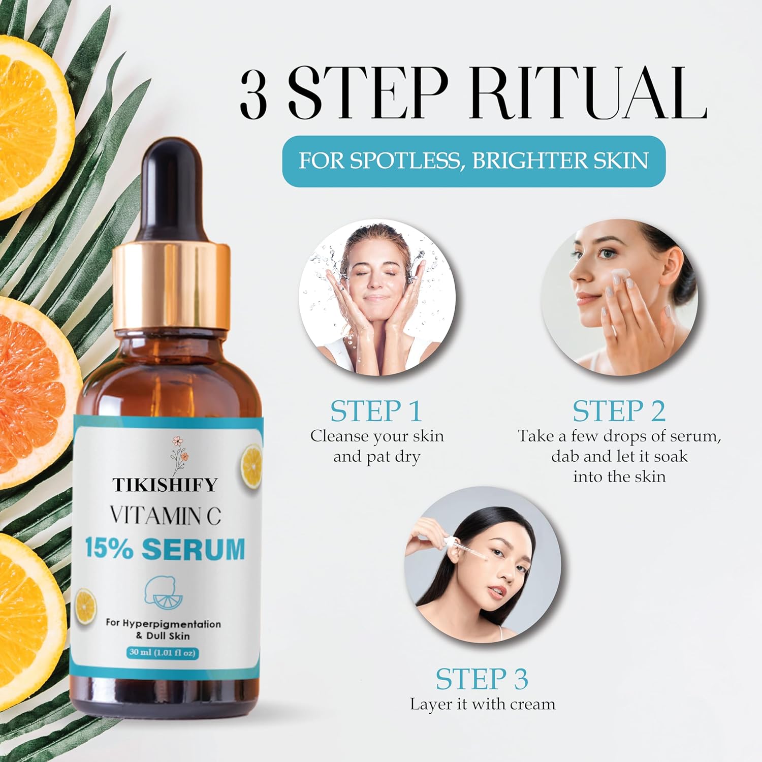 Vitamin C 15% Serum for Hyperpigmentation & Dull Skin, 30ml