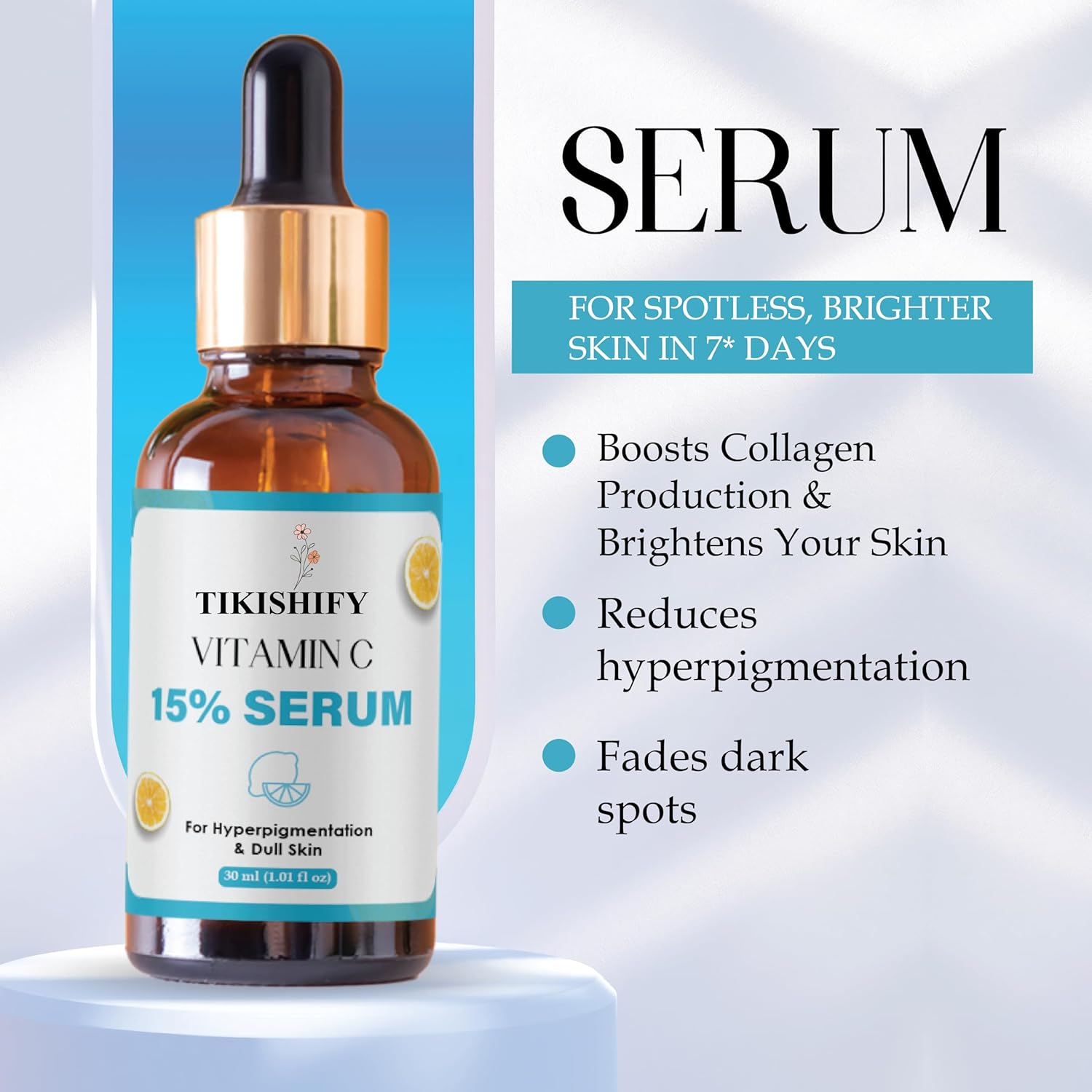 Vitamin C 15% Serum for Hyperpigmentation & Dull Skin, 30ml