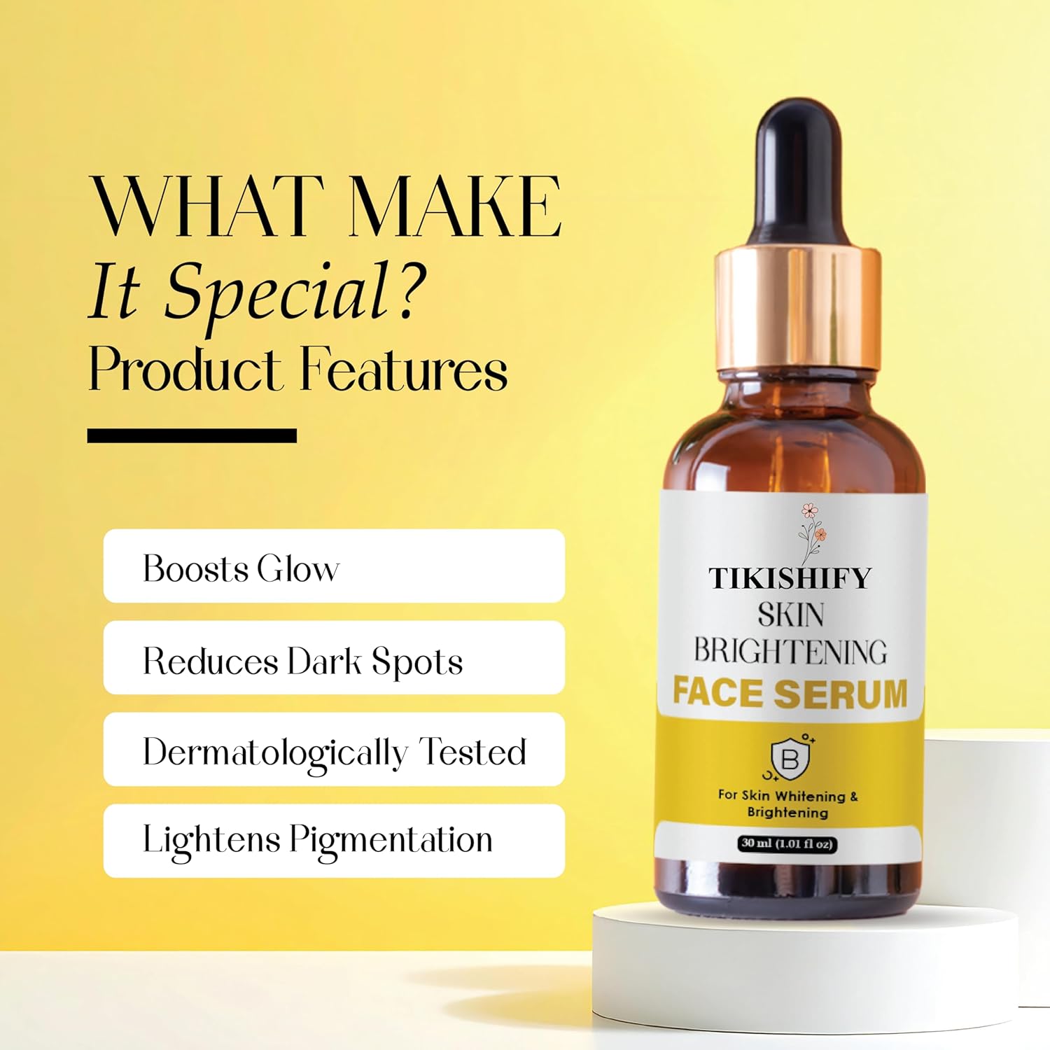 Skin Brightening Face Serum, For Skin Whitening & Brightening, 30ml (1.01 fl oz)