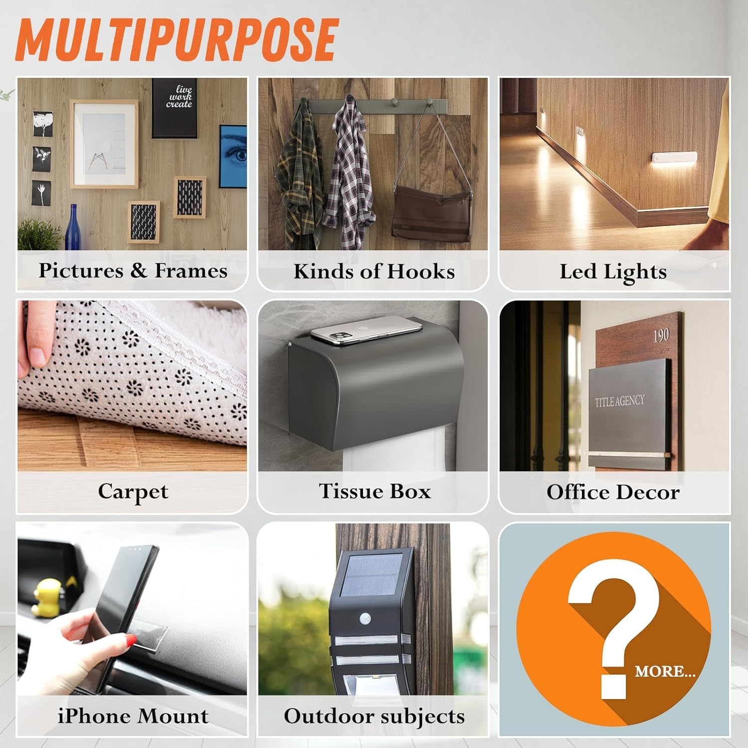 Multipurpose Double Sided Tape Heavy Duty - Adhesive Silicone Tape, Heat Resistant, Multi-Functional, Removable, Washable, Reusable Anti-Slip Gel Nano Grip Tape- 3 Meter