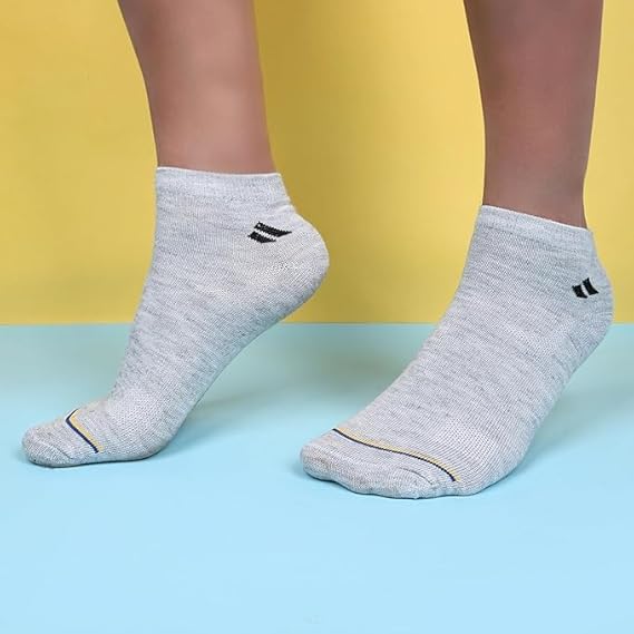 SJeware Unisex Cotton Men And Women Solid Ankle Length Socks (Pack Of 5) Sjw-2013, Assorted