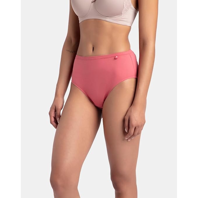 Jockey 1406 Women's High Coverage Super Combed Cotton Mid Waist Hipster with Concealed Waistband and Stay Fresh Treatment (Pack of 3_Colors & Prints May Vary)