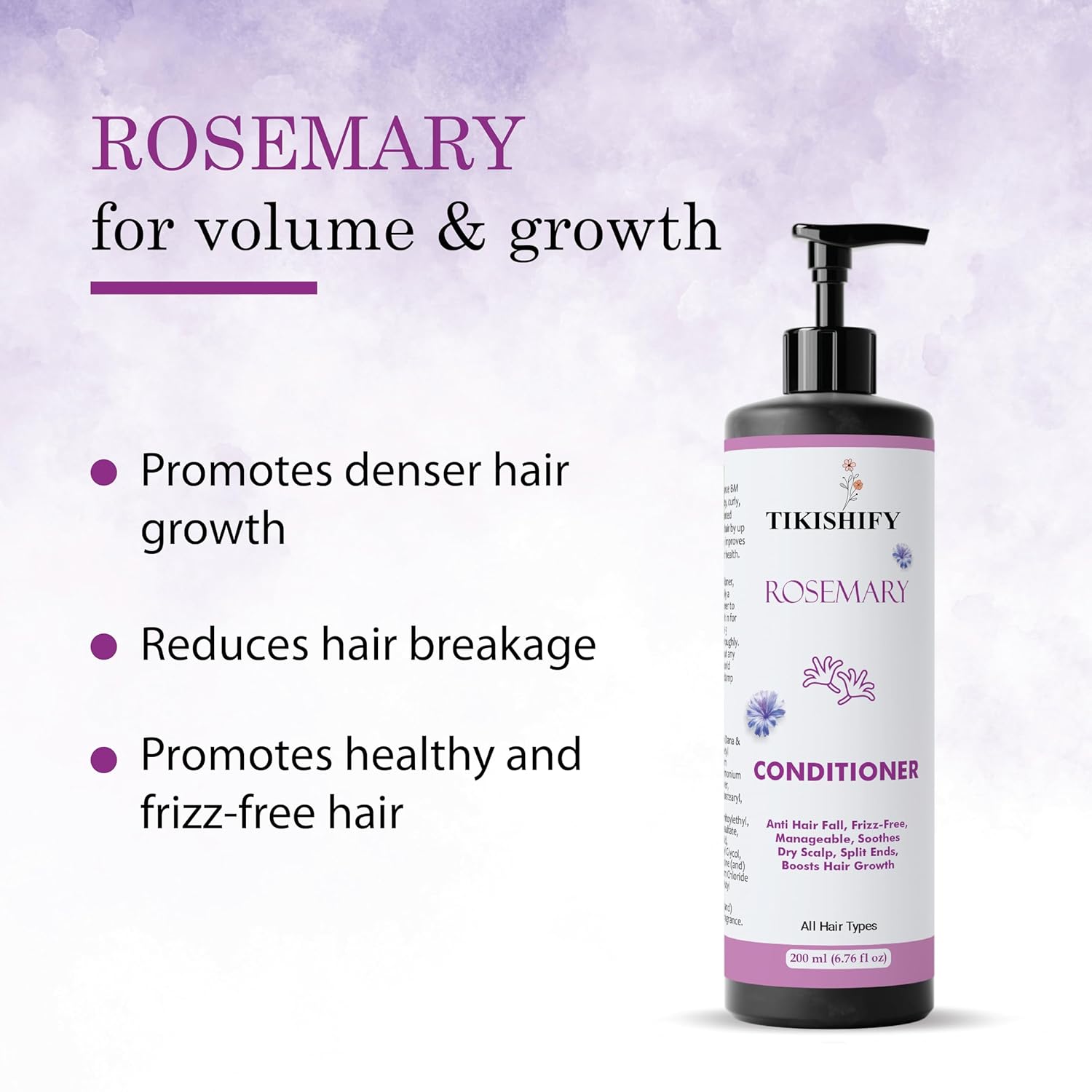 Conditioner, Nourishing, Repairing, Smoothening, Softening, All Hair Types, 200 ml (Rosemary Conditioner)