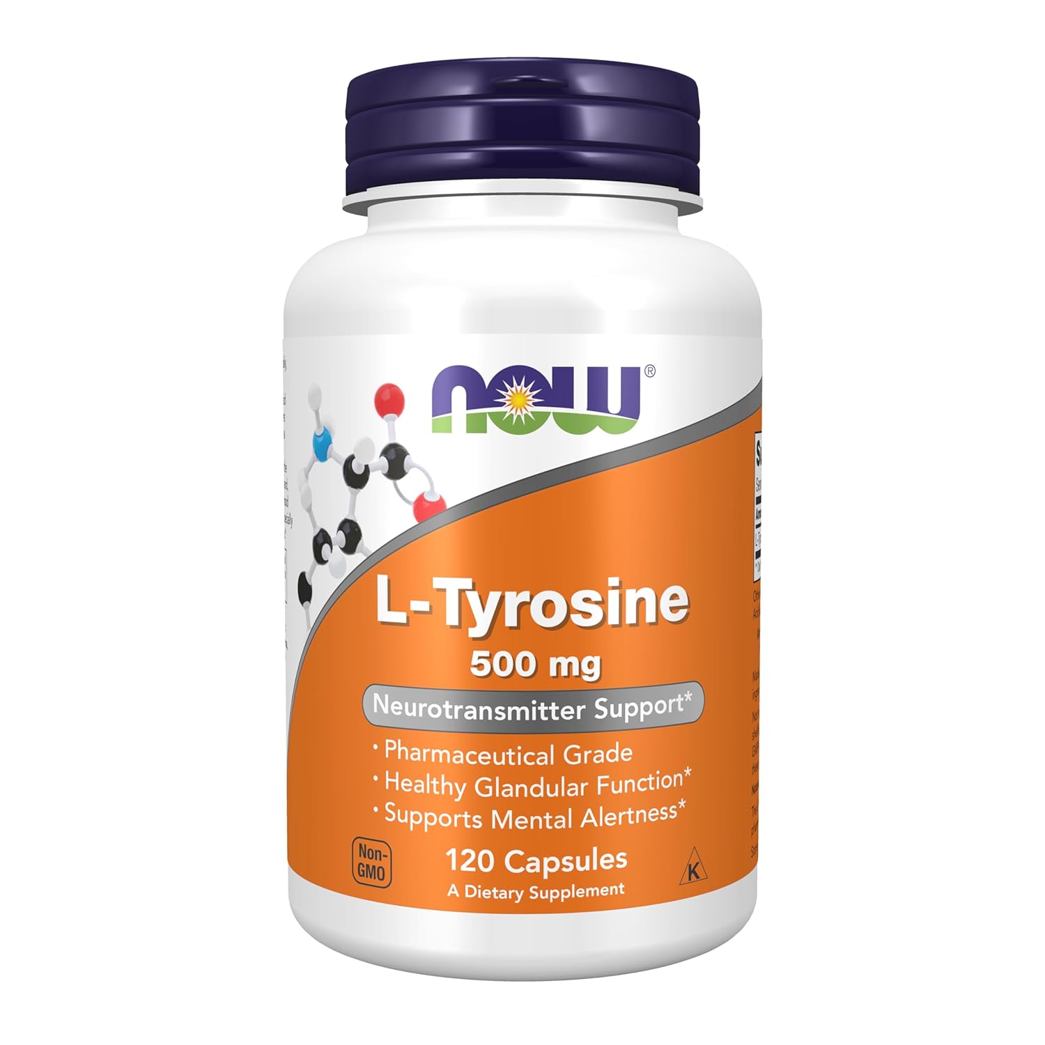 Now Foods L-tyrosine Capsules 500mg -Pack of 120 Capsules