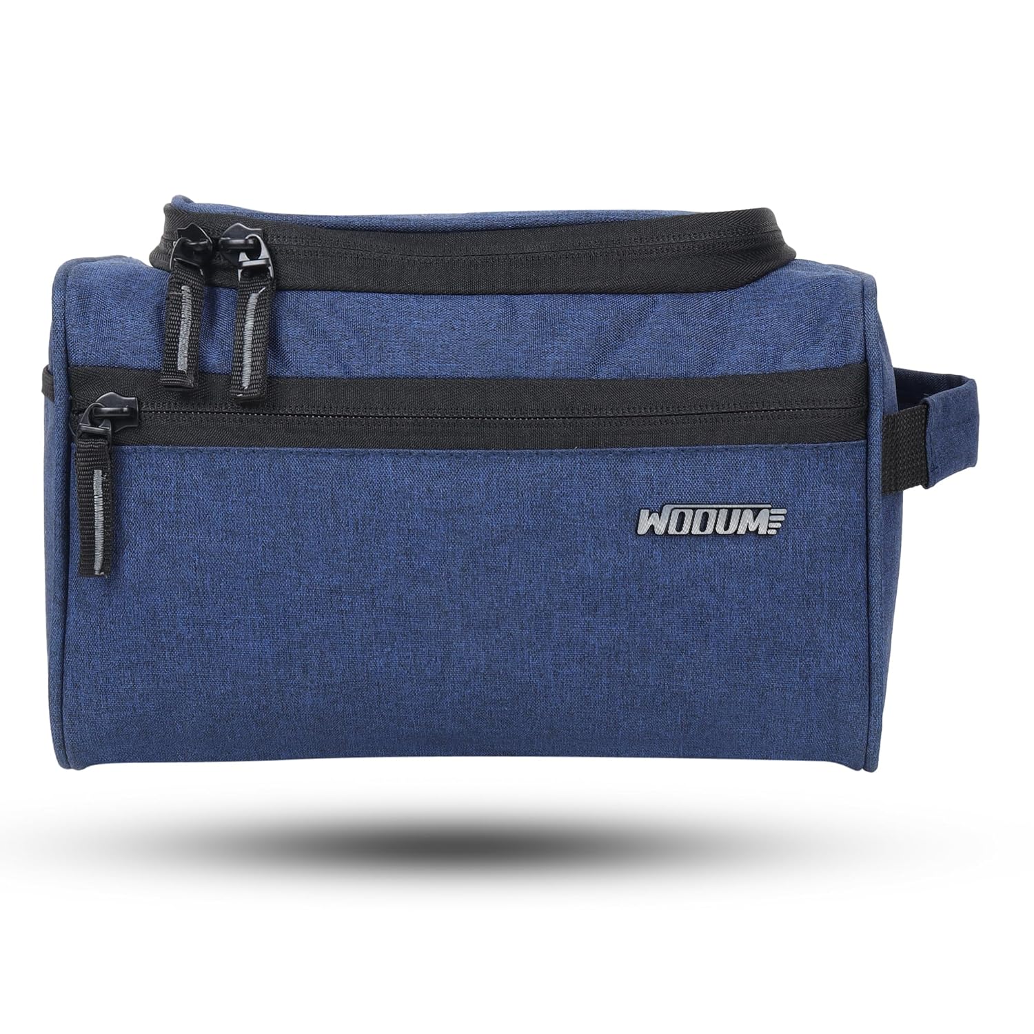 Wooum Travel Toiletry Bag for Men | Water-Resistant Bathroom Organizer with Hook | Compact Khadi Fabric Dopp Kit with Zipper & Mesh Pockets – Ideal for Travel, Gym & Daily Use