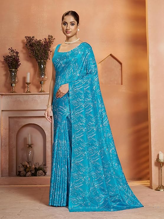 Garden Vareli Art Silk Floral Print Saree