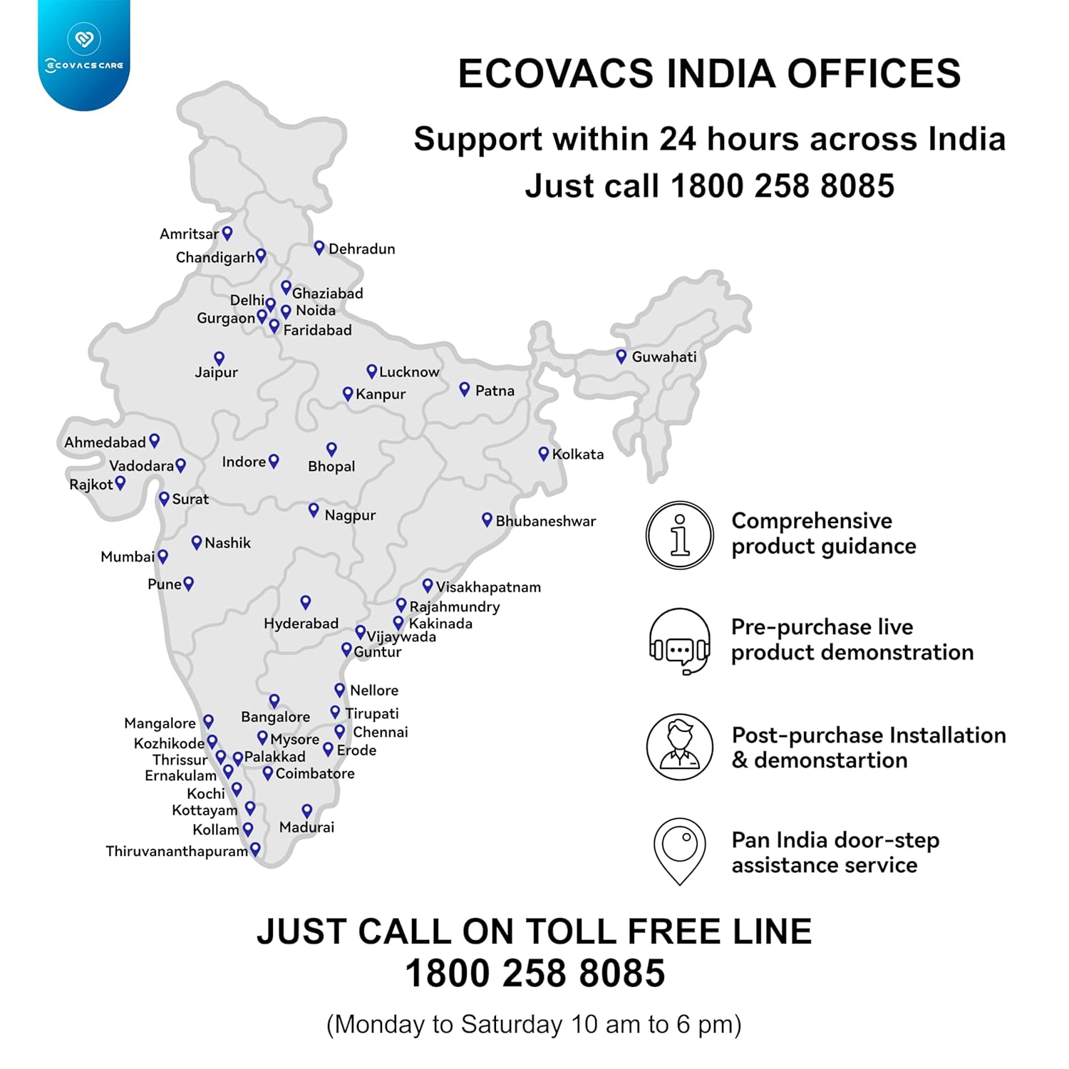 ECOVACS DEEBOT N30 Plus White 2 in 1 Robot Vacuum & Mop, 2025 New Launch, Bagless Eco-Friendly Multi-Cyclone Auto Empty Station, 10000 Pa Suction, 5200mAh Battery, Covers 3500+sq ft, Zero Tangle 2.0