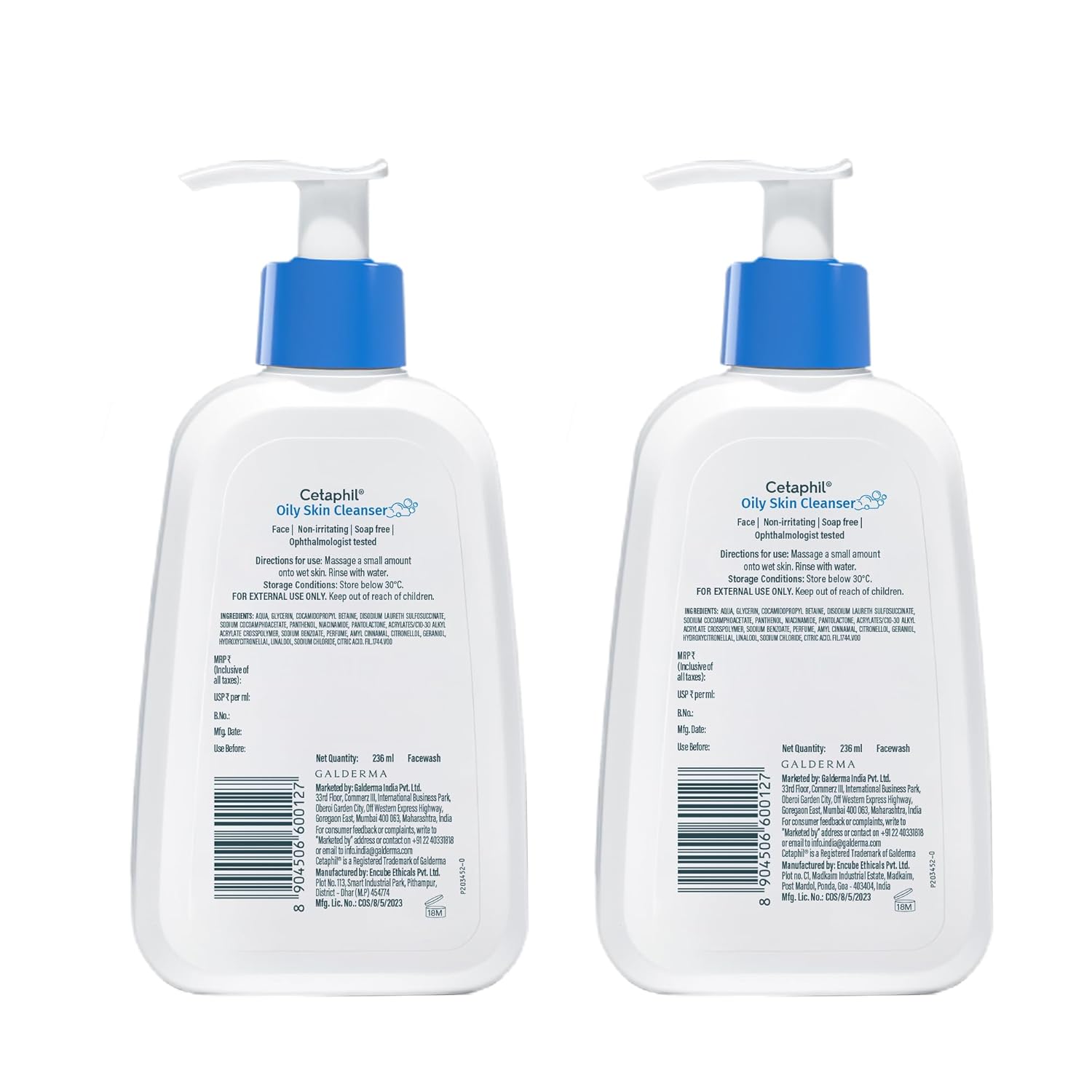 Cetaphil Oily Skin Cleanser, Daily Face Wash For Oily, Acne Prone Skin, Gentle Foaming, 236ML
