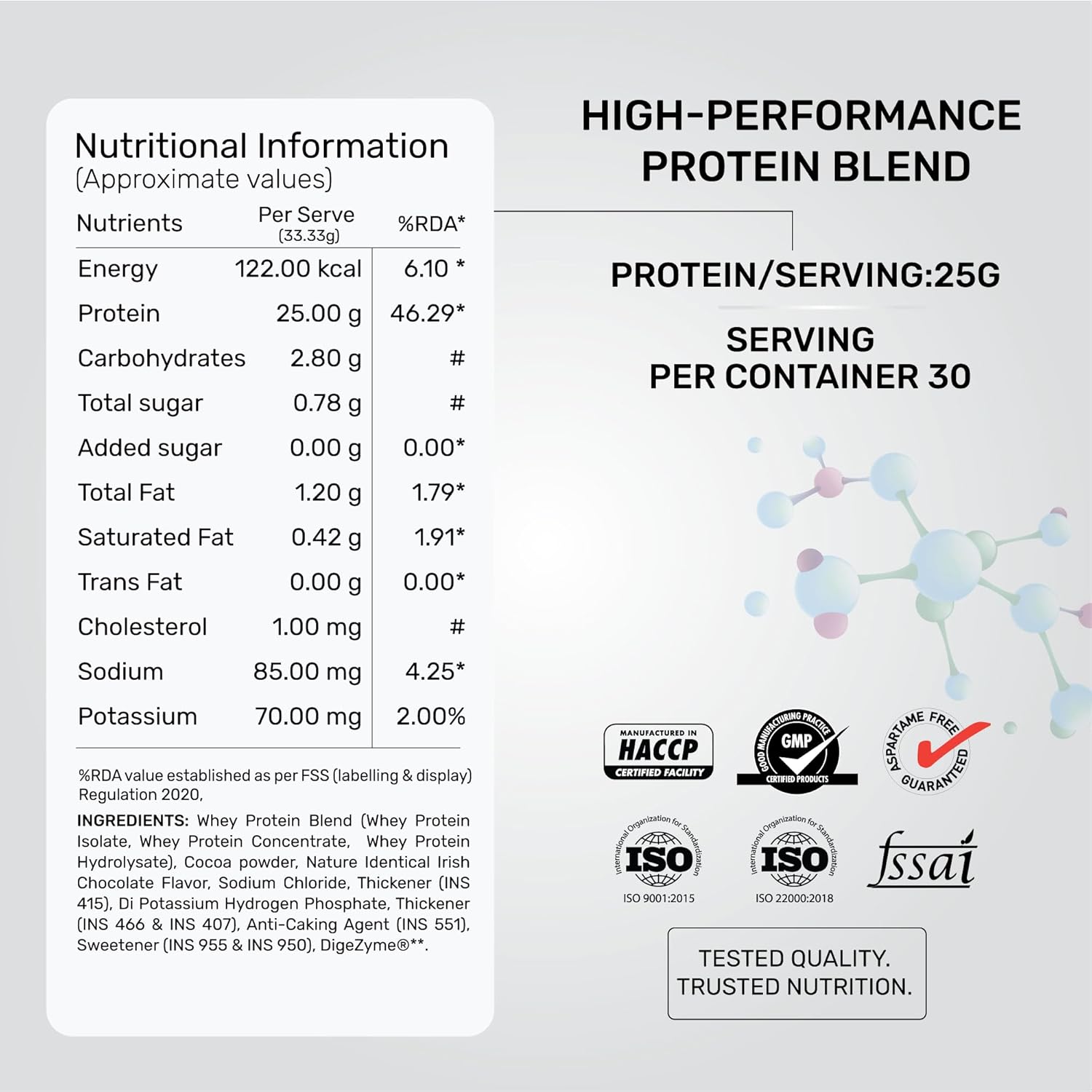 QNT Prime Whey Protein Powder – Irish Chocolate | 25g Protein Per Scoop | Whey Isolate, Concentrate & Hydrolysate Blend | 30 Servings | Muscle Growth, Recovery & Strength | 1kg