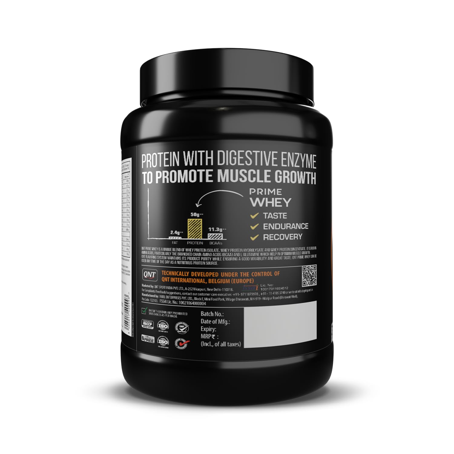 QNT Prime Whey Protein Powder – Irish Chocolate | 25g Protein Per Scoop | Whey Isolate, Concentrate & Hydrolysate Blend | 30 Servings | Muscle Growth, Recovery & Strength | 1kg