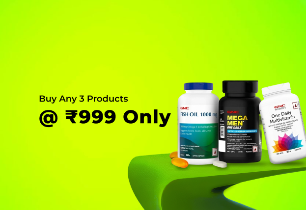 GNC-Buy Any 3 Products @ Rs 999 Only