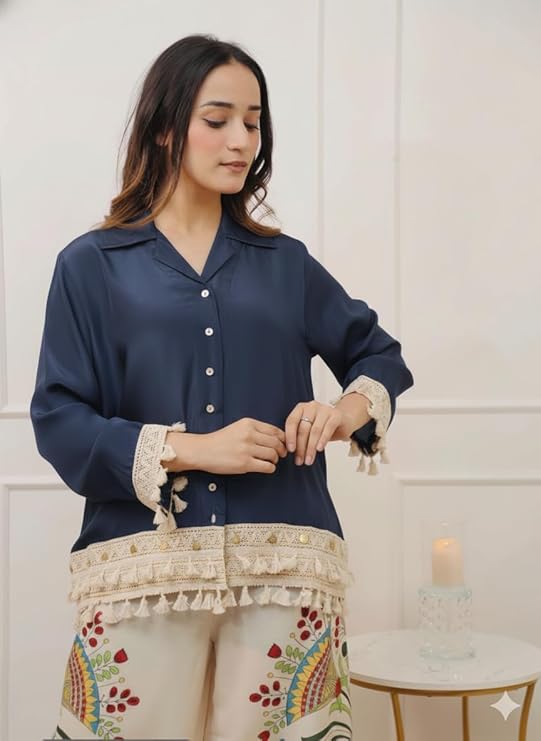 Co Ord Set for Women Stylish Card Set Dress for Women Trendy Top with Plazo Pant Ladies Coord Outfit Modern Wear for Travel Office Casual Look Premium Two Piece Clothing Style
